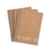 HEMA Collegeblokken kraft A4 geruit 10mm - 3 stuks (bruin) | HEMA