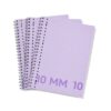 Collegeblokken lila A4 geruit 10mm - 3 stuks (lila)