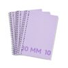 HEMA Collegeblokken lila A4 geruit 10mm - 3 stuks (lila) | HEMA