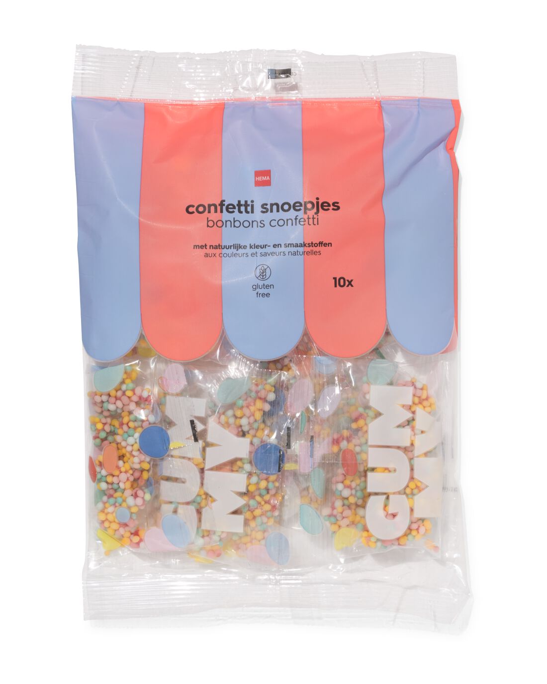 HEMA Confetti bites glutenvrij uitdeelzak - 10 stuks | HEMA