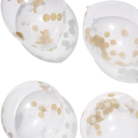 HEMA Confettiballonnen 30cm goud - 6 stuks (goud) | HEMA