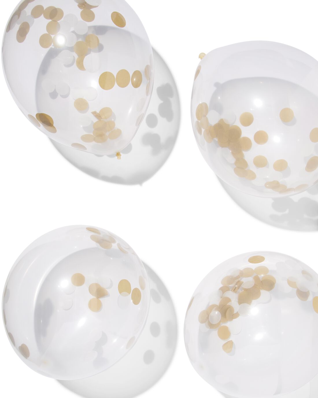 HEMA Confettiballonnen 30cm goud - 6 stuks (goud) | HEMA