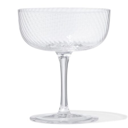 HEMA Coupe Bergen glas twist reliëf (transparant) | HEMA