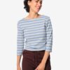 HEMA Dames T-shirt Cara jersey strepen blauw (blauw) | HEMA