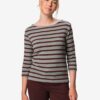 HEMA Dames T-shirt Cara jersey strepen middengrijs (middengrijs) | HEMA
