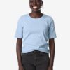 HEMA Dames T-shirt Clara regular fit rib blauw (blauw) | HEMA