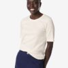 Dames T-shirt Clara rib wit