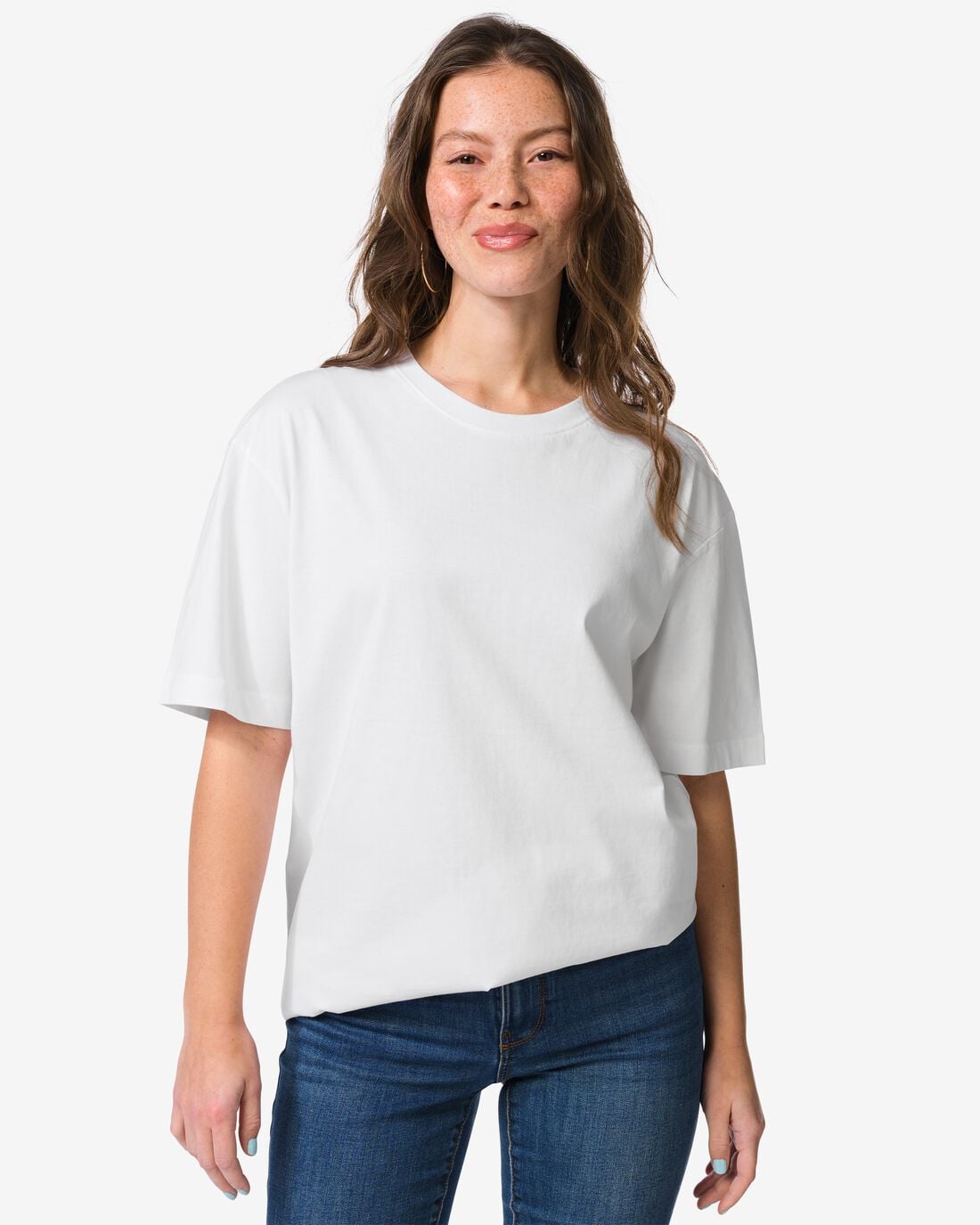 HEMA Dames T-shirt Do relaxed fit wit (wit) | HEMA