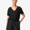 HEMA Dames T-shirt Evie zwart (zwart) | HEMA
