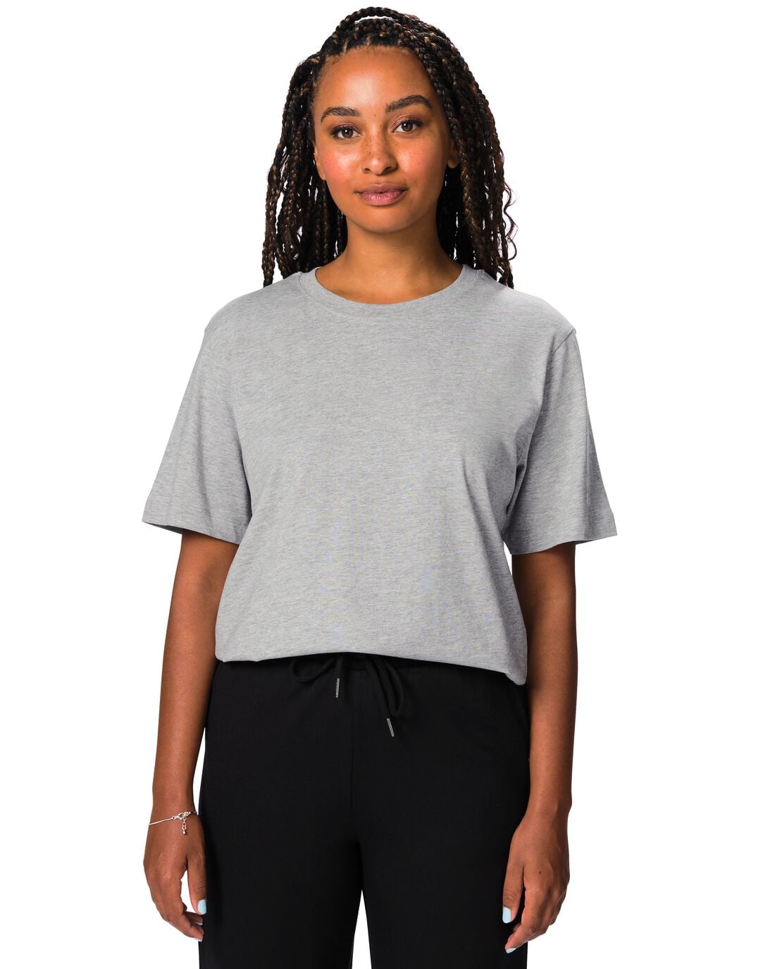HEMA Dames T-shirt Larissa jersey lichtgrijs (lichtgrijs) | HEMA