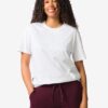 HEMA Dames T-shirt Larissa regular fit wit (wit) | HEMA