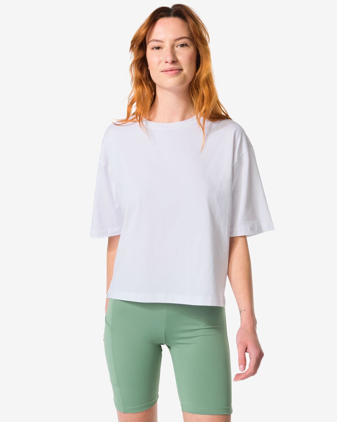 HEMA Dames T-shirt boxy fit wit (wit) | HEMA