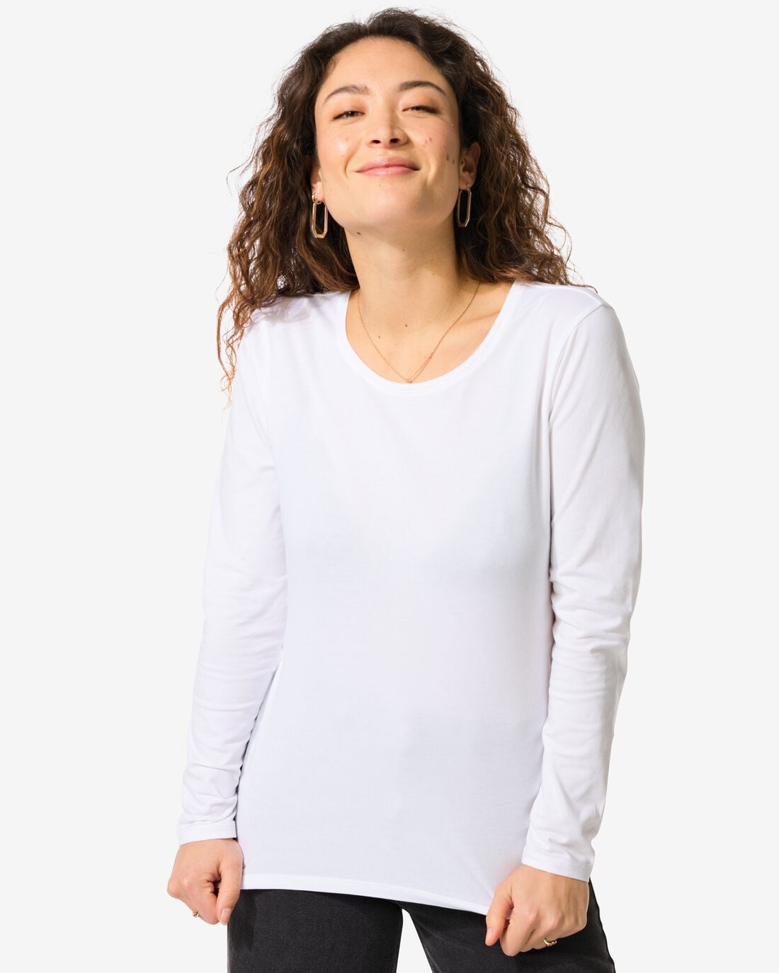 HEMA Dames basic t-shirt wit | HEMA
