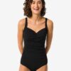HEMA Dames badpak control zwart | HEMA