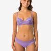 HEMA Dames brazilian micro met kanten tailleband lichtpaars (lichtpaars) | HEMA