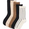 HEMA Dames crewsokken hartjes - 5 paar beige | HEMA
