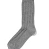 HEMA Dames crewsokken rib grijsmelange | HEMA