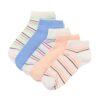 HEMA Dames enkelsokken rib strepen - 5 paar multicolor (multicolor) | HEMA