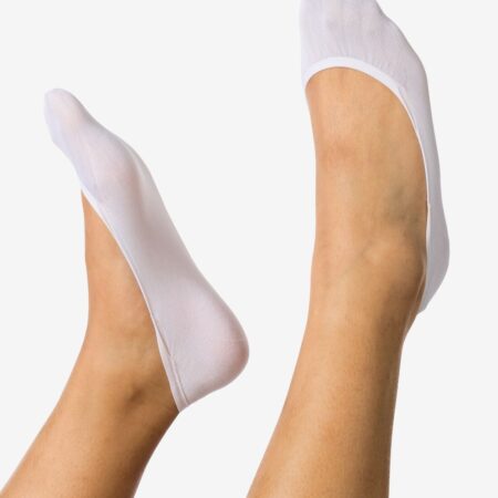 Dames footies extra zacht - 2 paar wit