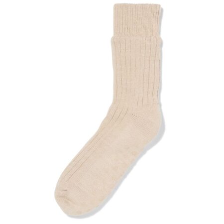 HEMA Dames huissokken fleece rib beige (beige) | HEMA