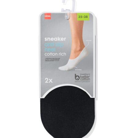 HEMA Dames sneakersokken antislip - 2 paar zwart | HEMA