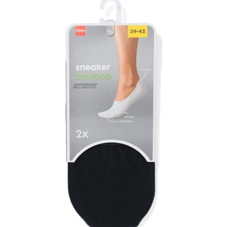 HEMA Dames sneakersokken met bamboe - 2 paar zwart | HEMA