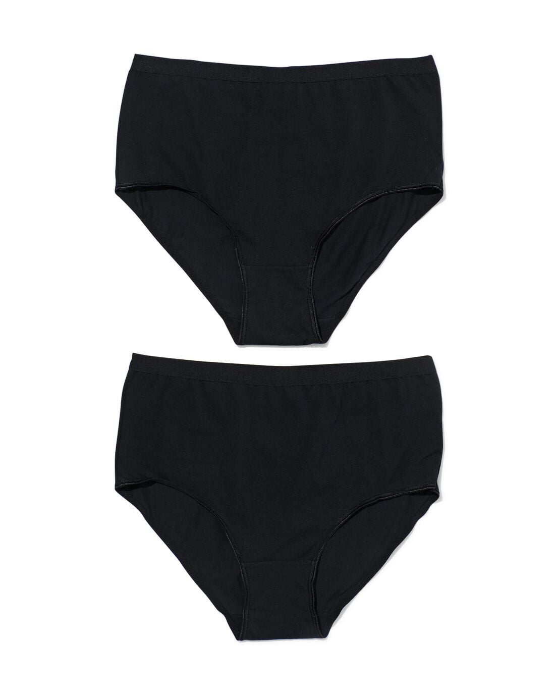 HEMA Dames tailleslip katoen - 2 stuks zwart | HEMA