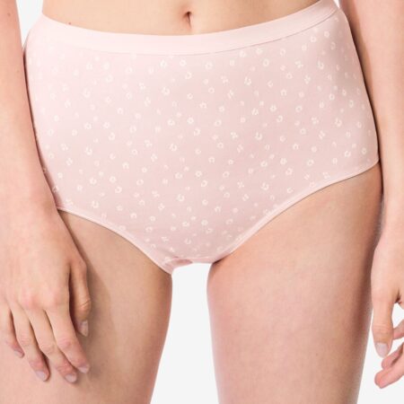 HEMA Dames tailleslip katoen bloemen - 2 stuks lichtroze (lichtroze) | HEMA