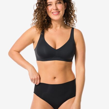 HEMA Dames tailleslip micro rib ultimate comfort zwart (zwart) | HEMA