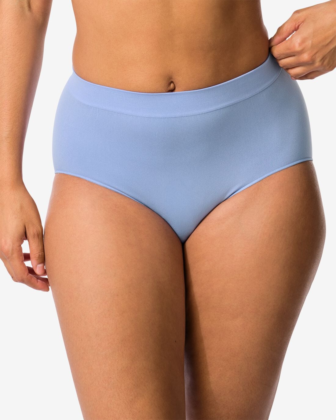 HEMA Dames tailleslip naadloos micro blauw (blauw) | HEMA