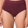 Dames tailleslip naadloos micro donkerrood