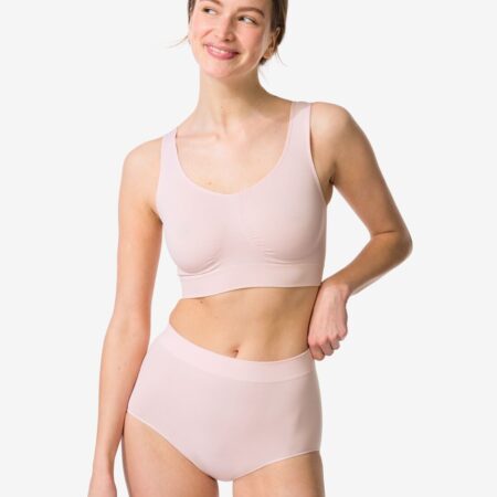 HEMA Dames tailleslip naadloos micro lichtroze (lichtroze) | HEMA