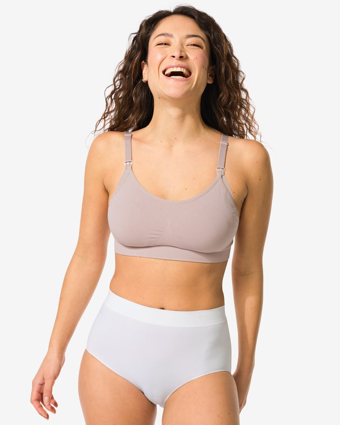 HEMA Dames tailleslip naadloos micro wit | HEMA