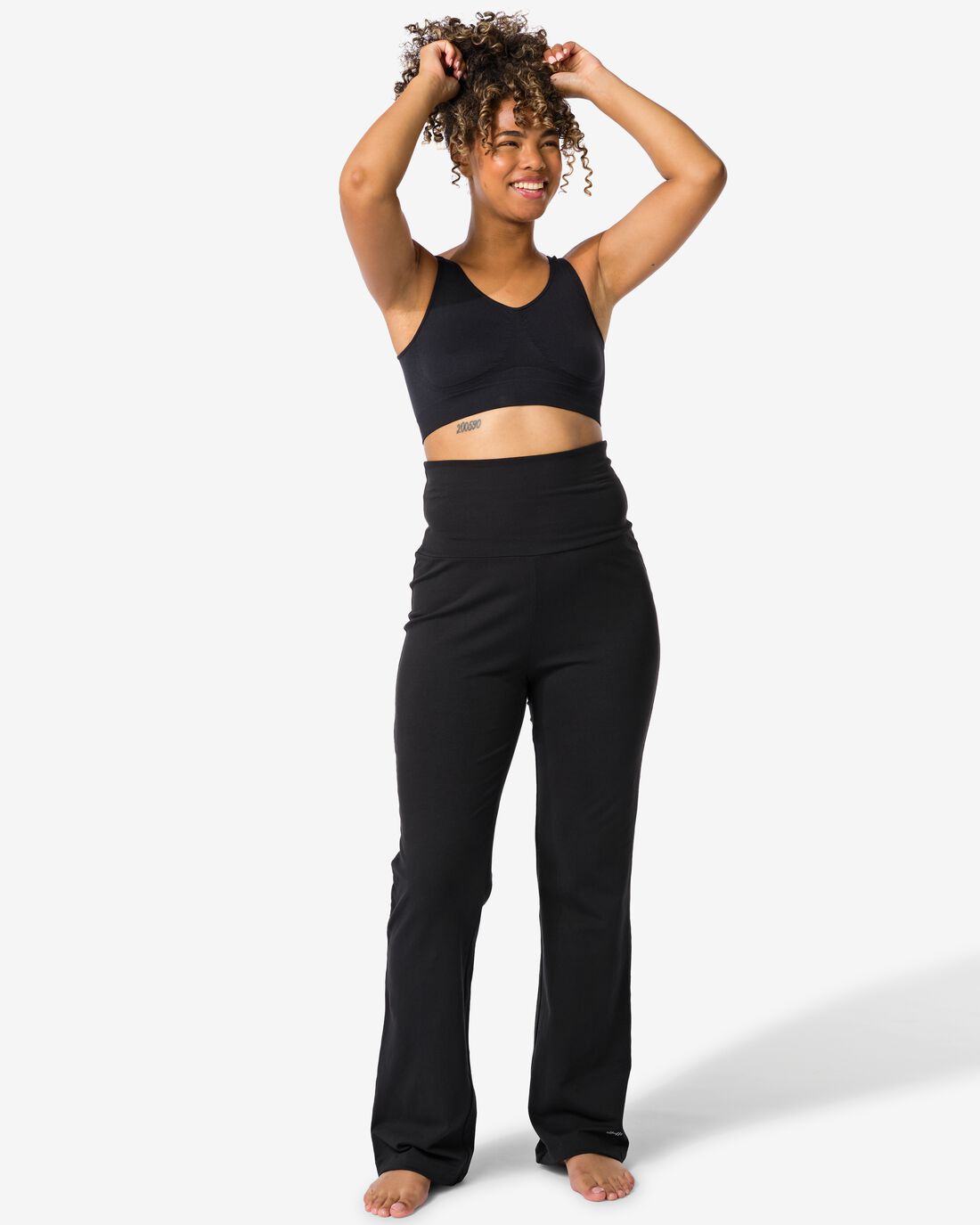 HEMA Dames yogabroek zwart | HEMA