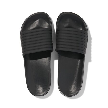HEMA Damesbadslippers met ribbelband zwart | HEMA