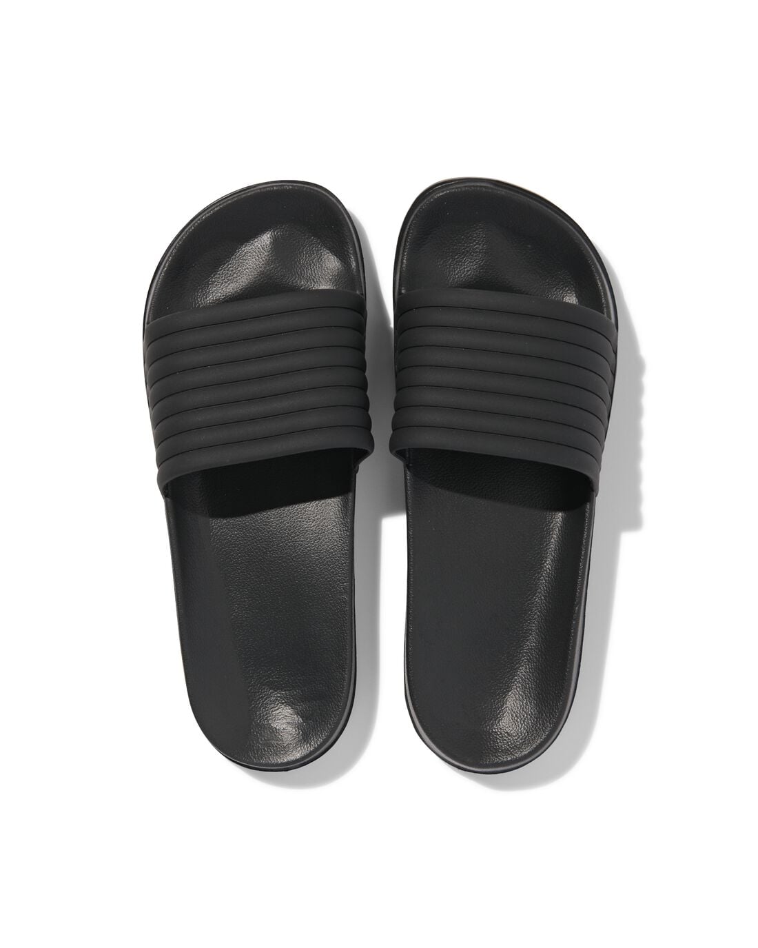 HEMA Damesbadslippers met ribbelband zwart | HEMA
