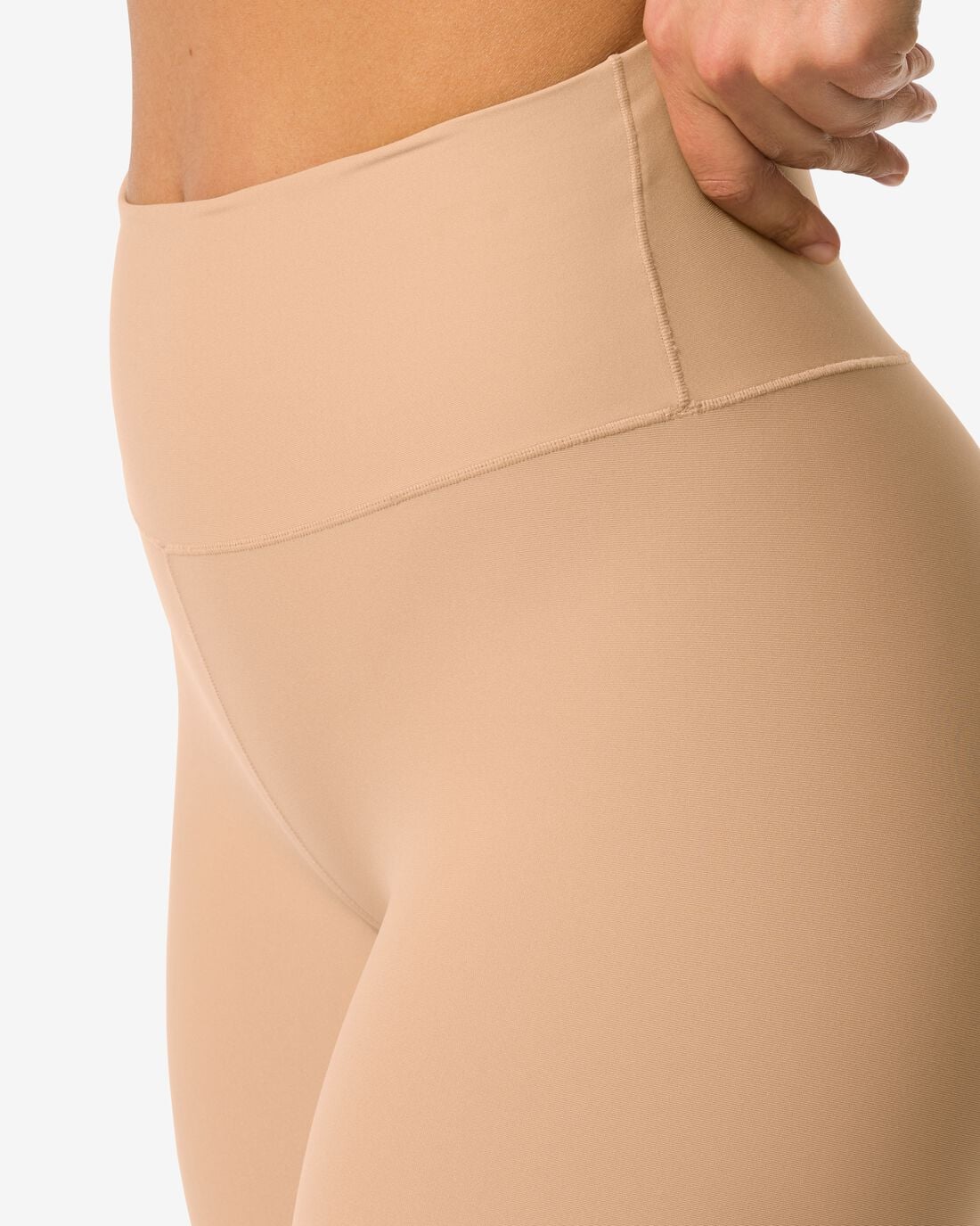 HEMA Damesbiker smoothing hoge taille beige (beige) | HEMA
