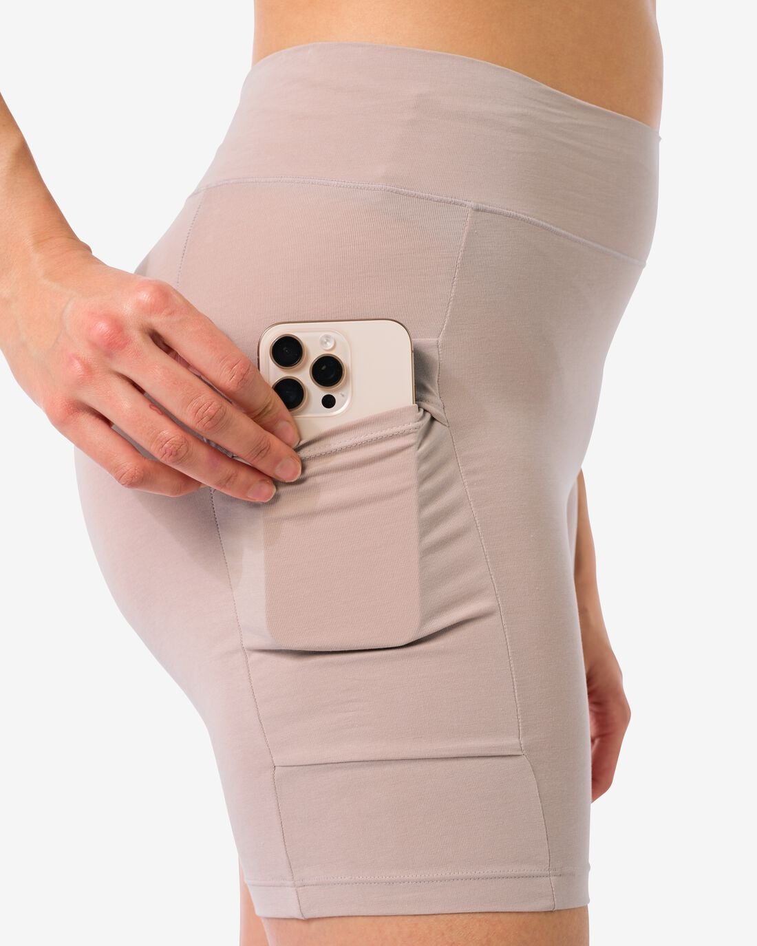HEMA Damesbikershort real lasting cotton beige | HEMA