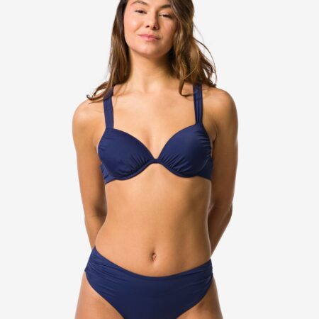 HEMA Damesbikinibroekje Dana hoog donkerblauw (donkerblauw) | HEMA
