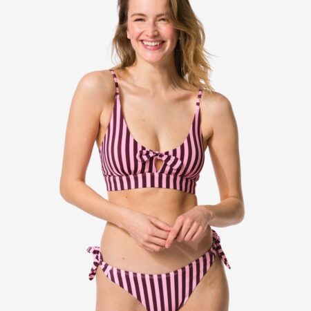 HEMA Damesbikinibroekje Eva strepen roze (roze) | HEMA