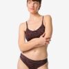 HEMA Damesbikinibroekje Mila zebra chocoladebruin (chocoladebruin) | HEMA