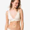 Damesbikinitop Liv triangel broderie creme