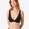 HEMA Damesbikinitop triangel zwart (zwart) | HEMA
