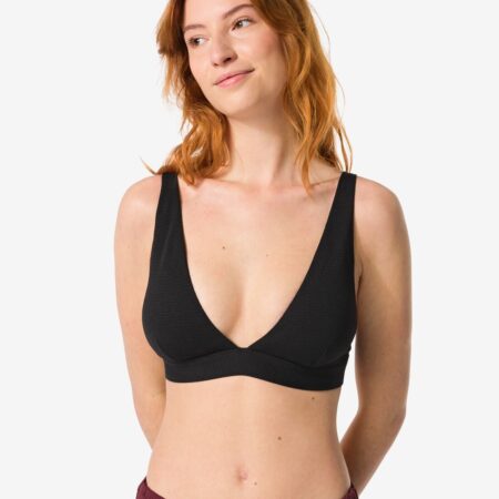 HEMA Damesbikinitop triangel zwart (zwart) | HEMA