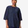 HEMA Damesblouse Bay strepen donkerblauw (donkerblauw) | HEMA