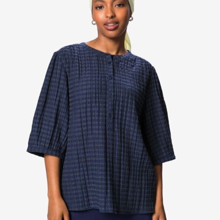HEMA Damesblouse Bay strepen donkerblauw (donkerblauw) | HEMA