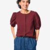 HEMA Damesblouse Billy bordeauxrood (bordeauxrood) | HEMA