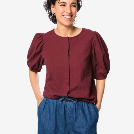 HEMA Damesblouse Billy bordeauxrood (bordeauxrood) | HEMA