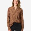 HEMA Damesblouse Bobbie bloemen khaki (khaki) | HEMA