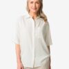 HEMA Damesblouse Lizzy met linnen wit (wit) | HEMA